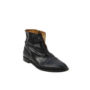 Alberto Fermani Women's Pointed Toe Leather Ankle Boots Black Size 7